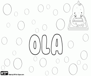 Coloriage Ola, nom de diverses origines
