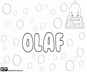 Coloriage Olaf, nom d'origine nordique