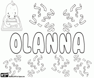 Coloriage Olanna, nom de jeune fille