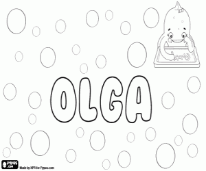 Coloriage Olga, nom de femme