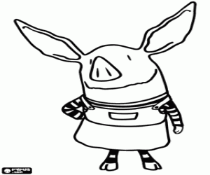 Coloriage Olivia le petit cochon