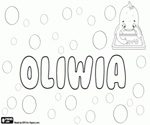 Coloriage Oliwia, nom polonais