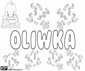 Coloriage Oliwka, variante de Oliwia