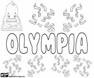Coloriage Olympia, nom grec