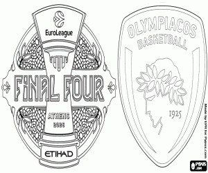 Coloriage Olympiacos BC, Euroleague 2026