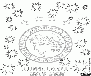 Coloriage Olympiakos, champion 2019-2020