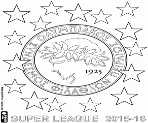 Coloriage Olympiakos, champion de la ligue 2015-16
