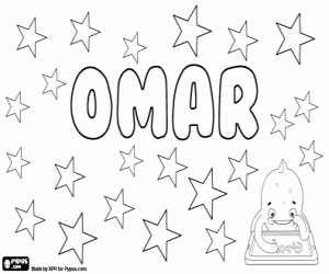 Coloriage Omar, variante de Umar