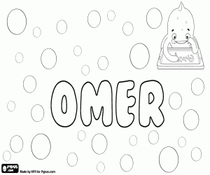 Coloriage Omer, prénom masculin