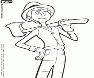 Coloriage Once-Ler avec la hache, Lorax