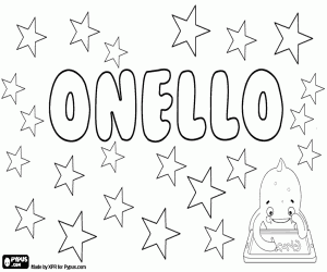 Coloriage Onello, nom italien pour garçon