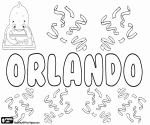 Coloriage Orlando, variante de Rolando