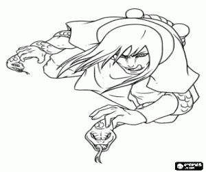 Coloriage Orochimaru, un ninja de Naruto