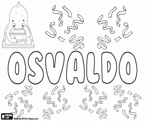 Coloriage Osvaldo, nom masculin