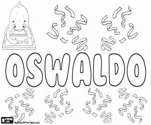 Coloriage Oswaldo, prénom masculin