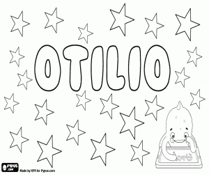 Coloriage Otilio, nom en diverses langues