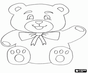 Coloriage Ours en peluche - Teddy