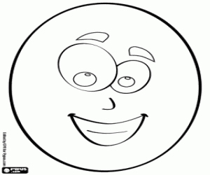 Coloriage Ovale avec yeux, nez et bouche