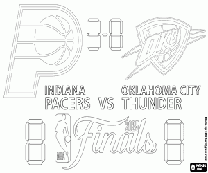Coloriage Pacers vs Thunder, Finale NBA 2025