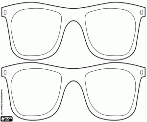 Coloriage Deux paires de lunettes pour le carnaval