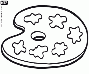 Coloriage Palette de l'artiste