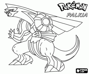 Coloriage Palkia, un dragon pokemon