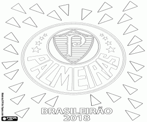 Coloriage Palmeiras, champion brésilien 2018