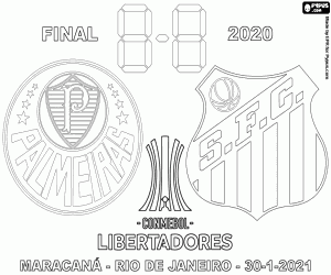 Coloriage Palmeiras - Santos, Libertadores 2020