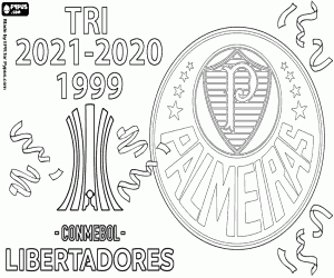 Coloriage Palmeiras, triple champion de Libertadores