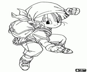 Coloriage Pan, personnage de Dragon Ball