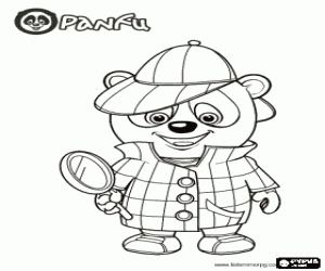 Coloriage Panda détective de Panfu