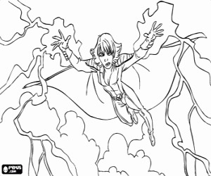 Coloriage La panthère noire, héroïne de X-Men