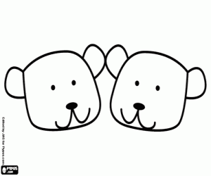 Coloriage Pantoufles avec visages d'ours en peluche