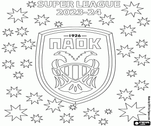 Coloriage PAOK FC, champion 2023-2024