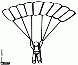 Coloriage Parapente, sport d'aventure