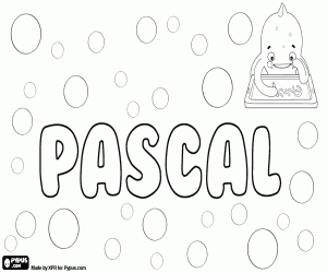 Coloriage Pascal, nom français pour garçon