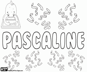 Coloriage Pascaline, nom féminin
