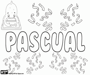 Coloriage Pascual, nom d'origine latine