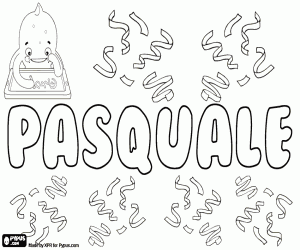 Coloriage Pasquale, name en Italien
