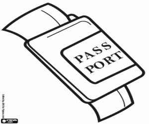 Coloriage Passeport, un document officiel