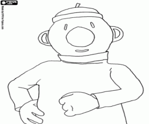 Coloriage Pat avec son béret