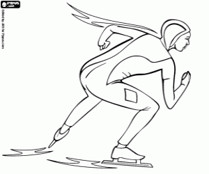 Coloriage Patinage de vitesse olympique