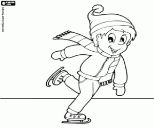 Coloriage Patineur sur glace