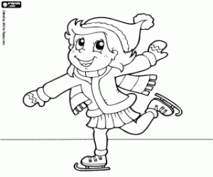 Coloriage Patineuse