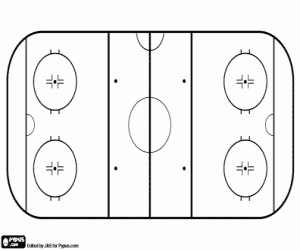 Coloriage Patinoire de hockey sur glace