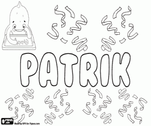 Coloriage Patrik, variante de Patrick