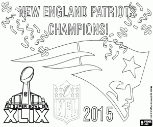 Coloriage Patriots, Super Bowl 2015 Champions