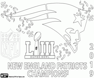 Coloriage Patriots, Super Bowl 2019