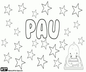 Coloriage Pau, nom pour garçon