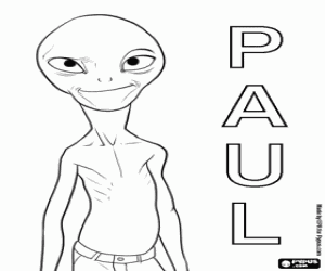 Coloriage Paul l'extraterrestre